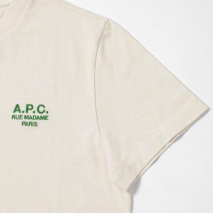A.P.C. レディース Tシャツ STANDARD RUE MADAME COHBU M26388 BLANC CASSE VERT オフホワイト グリーン AMK