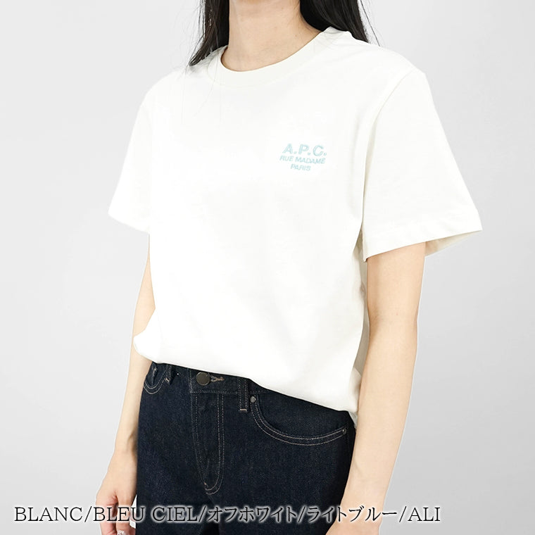 アーペーセー A.P.C. レディース Tシャツ オフホワイト グリーン