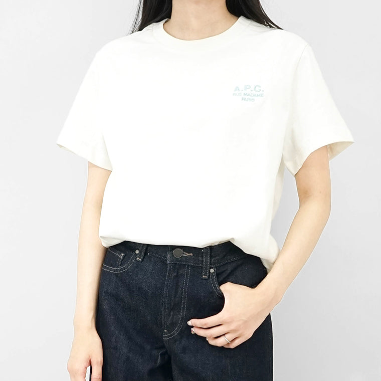 アーペーセー A.P.C. レディース Tシャツ オフホワイト グリーン