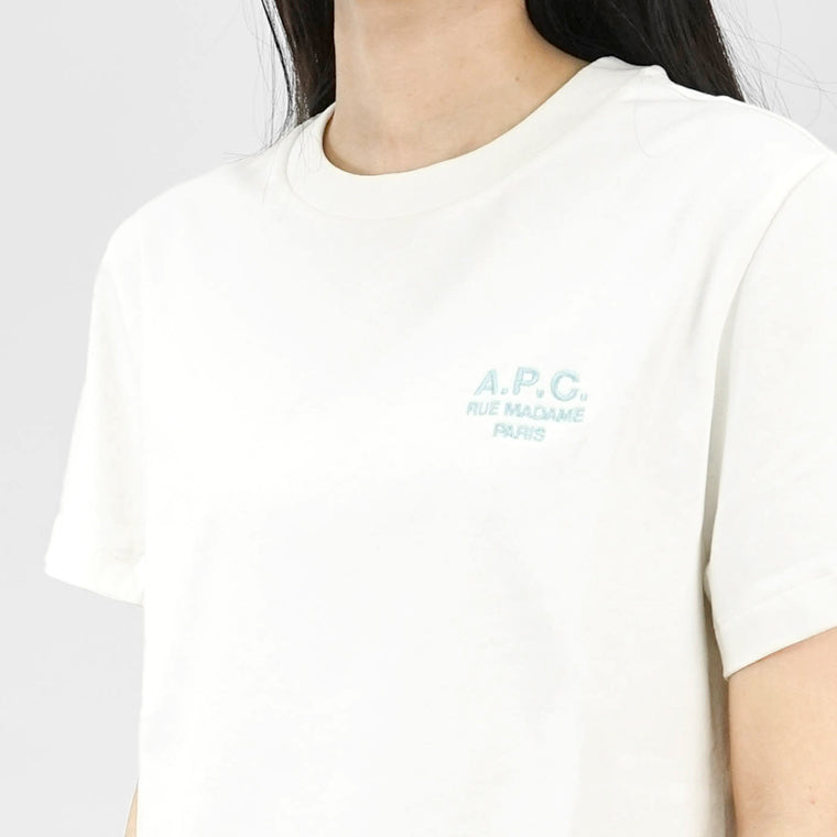 アーペーセー A.P.C. レディース Tシャツ オフホワイト グリーン