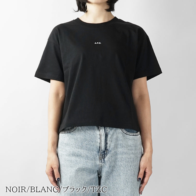 A.P.C. レディース Tシャツ BOXY MICRO LOGO GOTS COHBW F26387 2カラー