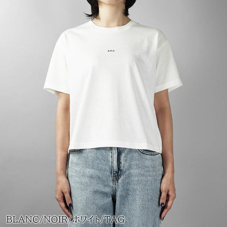 A.P.C. レディース Tシャツ BOXY MICRO LOGO GOTS COHBW F26387 2カラー