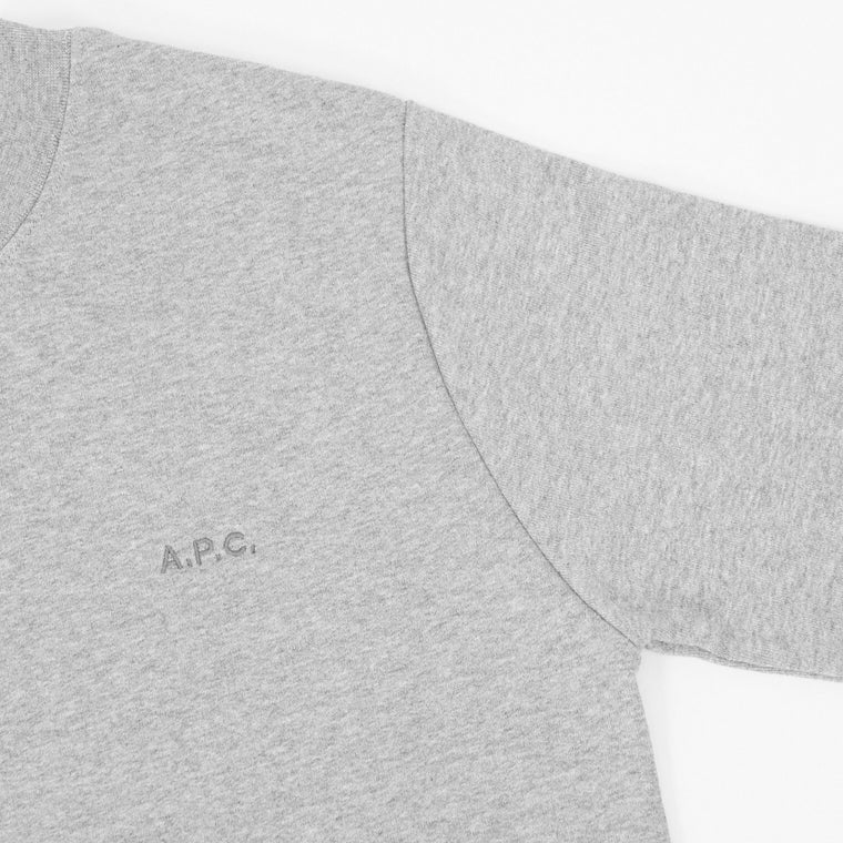 A.P.C. ロゴ刺繍 スウェット ライトグレー XLサイズ APC トレーナー A.P.C.(アーペーセー) スウェット・トレーナー(メンズ) - 海外