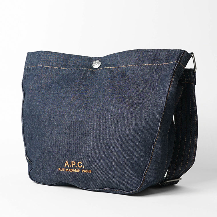 A.P.C. メンズ レディース ショルダーバッグ JOURNAL SMALL COHIZ M67010 INDIGO インディゴ IAI