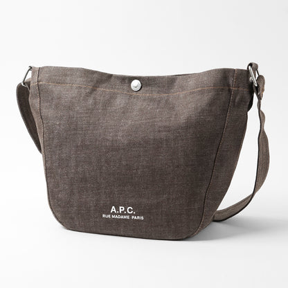 A.P.C. メンズ レディース ショルダーバッグ JOURNAL SMALL COHLX M67010 MARRON FONCE ダークマロン ブラウン CAE