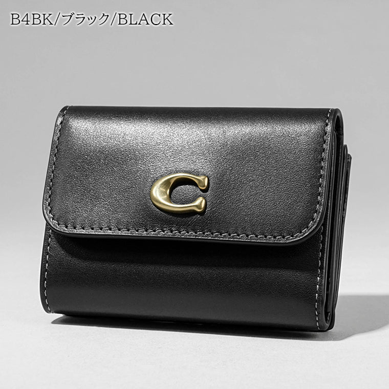 コーチ 財布　美品 コーチ COACH レディース 3つ折り財布 ブラック セージ ハニーブラウン