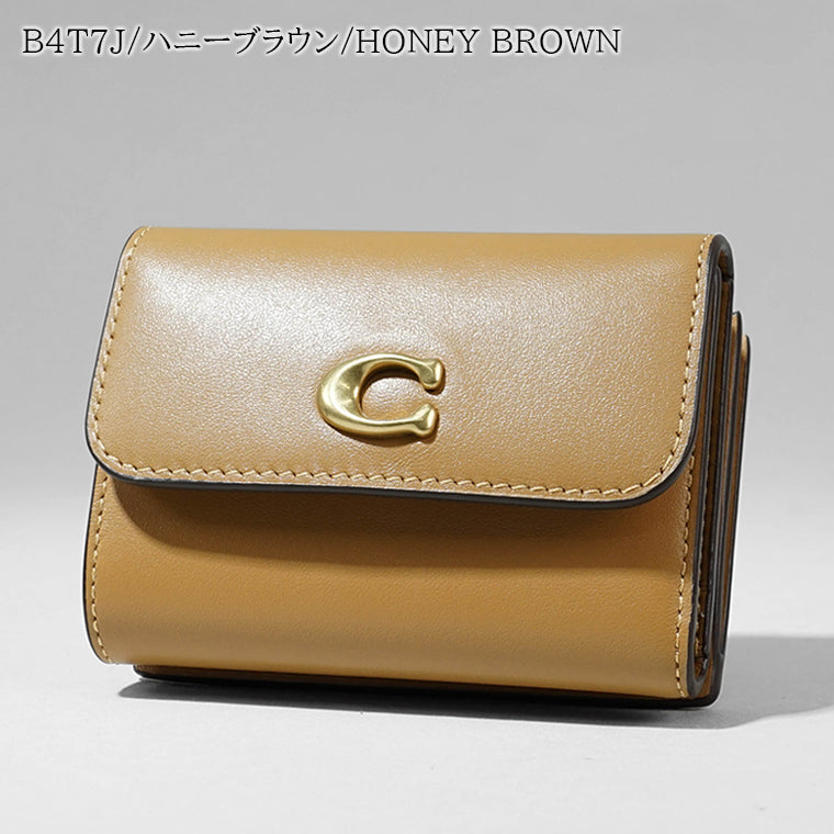 コーチ COACH レディース 3つ折り財布 ブラック セージ ハニーブラウン