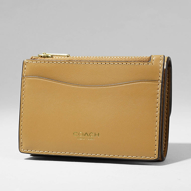 コーチ COACH レディース 3つ折り財布 ブラック セージ ハニーブラウン