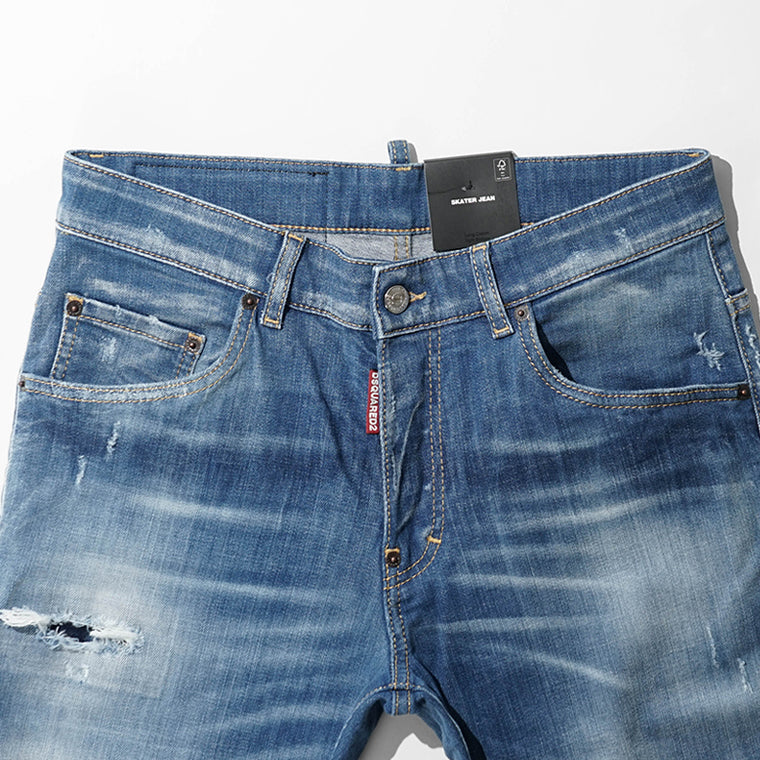 【SUMMER FINAL SALE】 DSQUARED2 KIDS キッズ ジーンズ D2P118LM SKATER JEAN DQ03LD D0AFR ウォッシュブルー DQ01