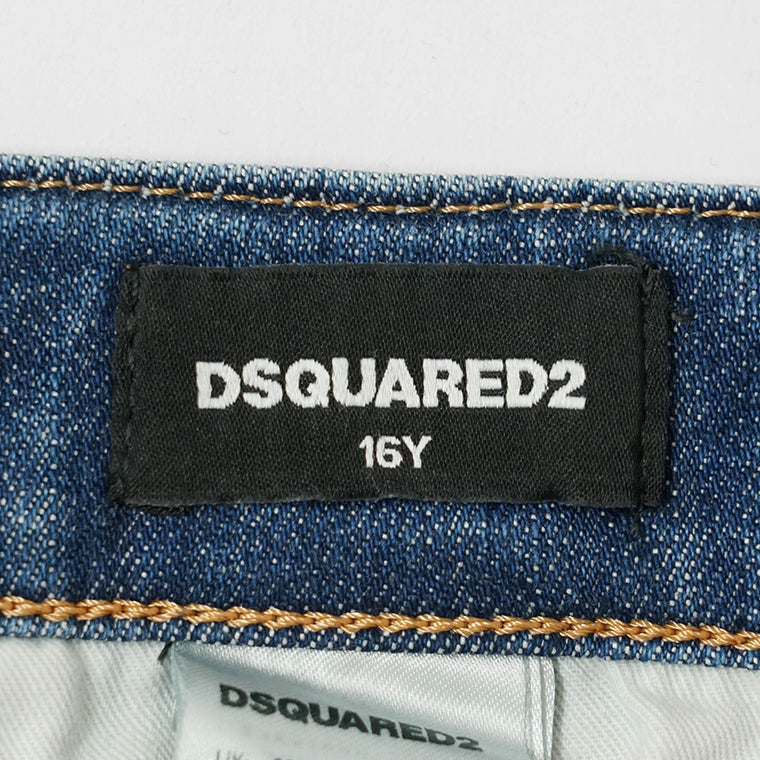 DSQUARED2 KIDS キッズ ジーンズ 642 JEAN DQ2252 D0AEM ウォッシュブルー DQ01