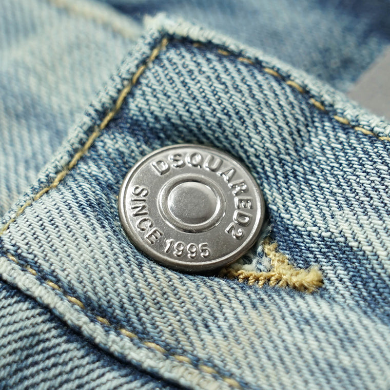 【SUMMER FINAL SALE】 DSQUARED2 KIDS キッズ ジーンズ D2P703U 642 JEAN DQ2252 D0AFZ ウォッシュブルー DQ01