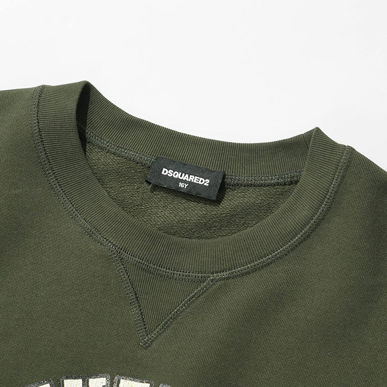 DSQUARED2 KIDS キッズ スウェットシャツ D2S920U DQ3003 D0AEY カーキ DQ518
