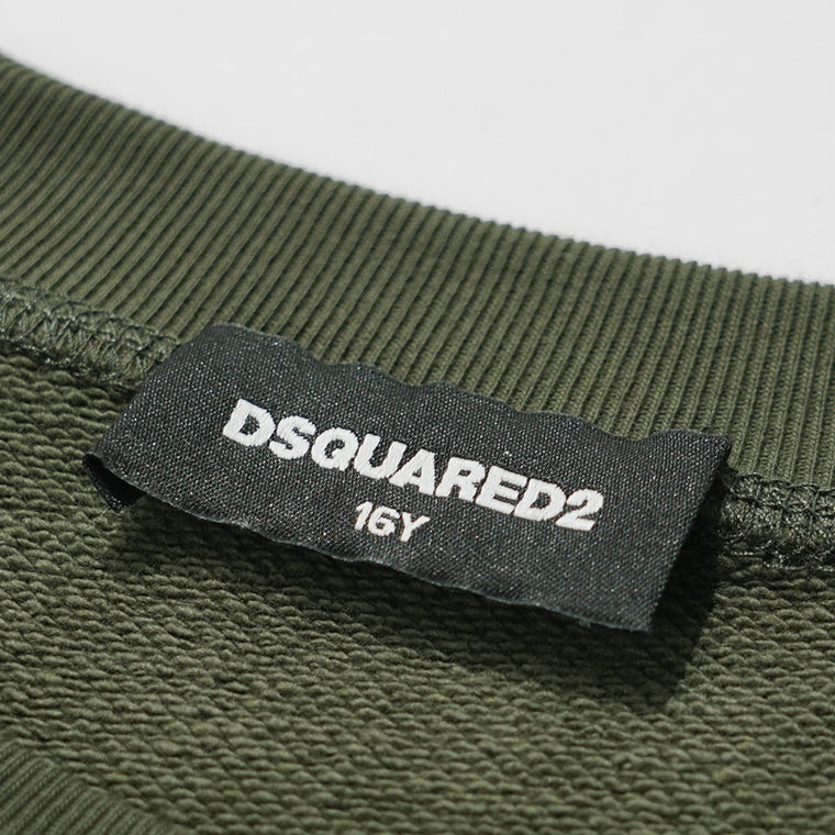 DSQUARED2 KIDS キッズ スウェットシャツ D2S920U DQ3003 D0AEY カーキ DQ518