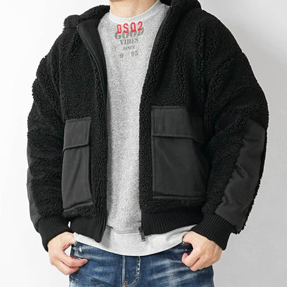 DSQUARED2 KIDS キッズ ボアブルゾン D2J532U ICON DQ3133 D0AEA ブラック DQ900