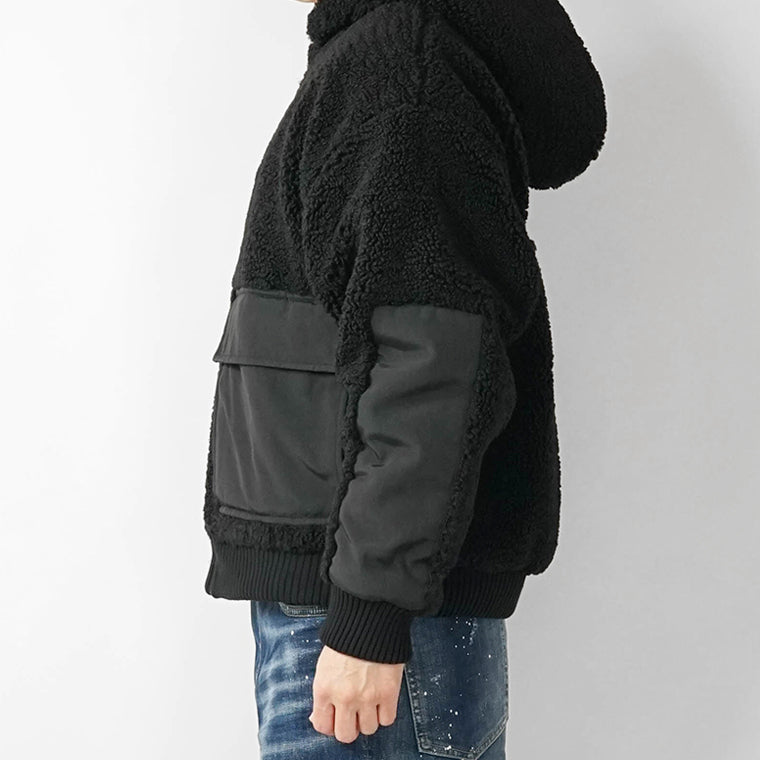 DSQUARED2 KIDS キッズ ボアブルゾン D2J532U ICON DQ3133 D0AEA ブラック DQ900