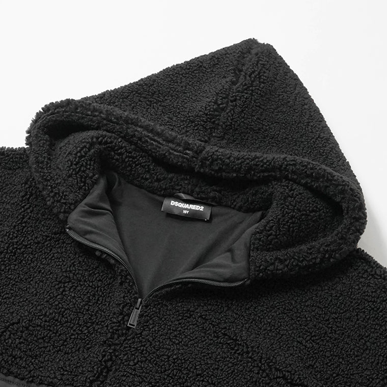 DSQUARED2 KIDS キッズ ボアブルゾン D2J532U ICON DQ3133 D0AEA ブラック DQ900