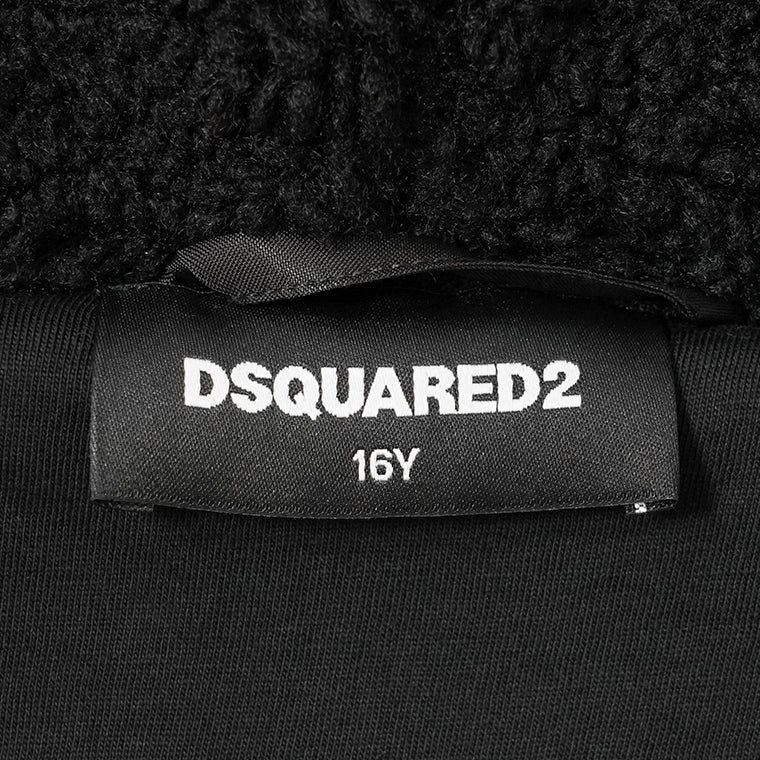 DSQUARED2 KIDS キッズ ボアブルゾン D2J532U ICON DQ3133 D0AEA ブラック DQ900