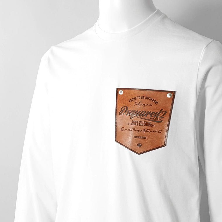【SUMMER FINAL SALE】 DSQUARED2 KIDS キッズ 長袖Tシャツ D2T1220U DQ3174 D004G ホワイト DQ100