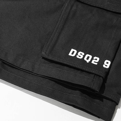 【SUMMER FINAL SALE】 DSQUARED2 KIDS キッズ カーゴショートパンツ D2P945U DQ3209 D0AGK ブラック DQ900