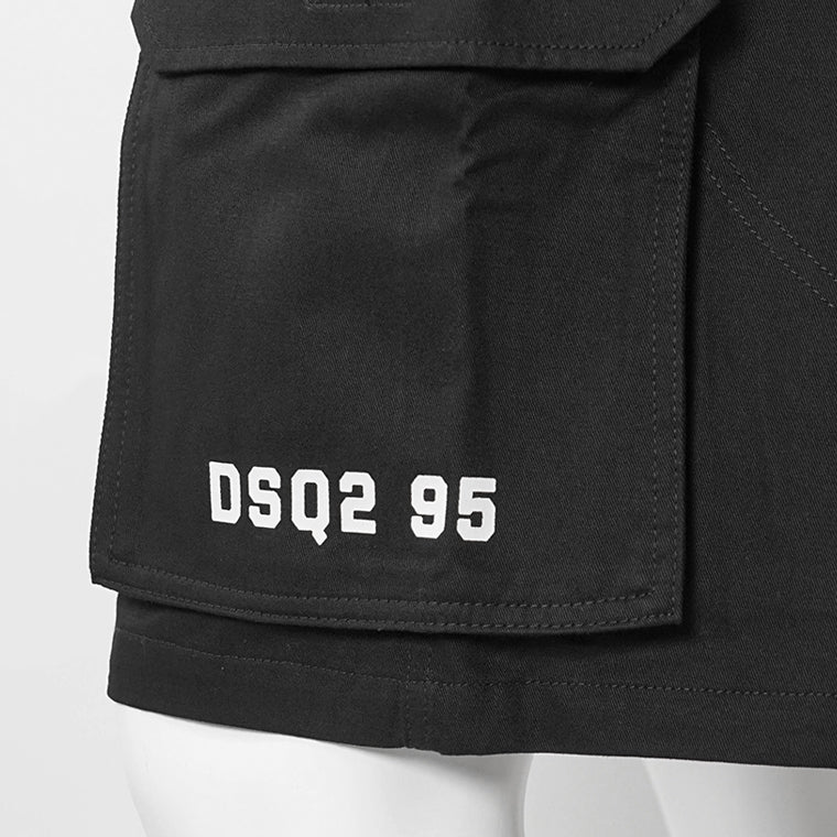 【SUMMER FINAL SALE】 DSQUARED2 KIDS キッズ カーゴショートパンツ D2P945U DQ3209 D0AGK ブラック DQ900