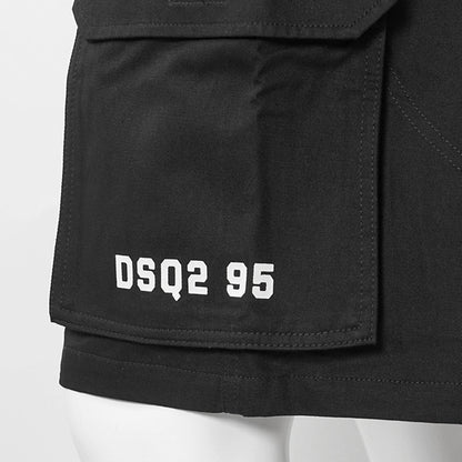 【SUMMER FINAL SALE】 DSQUARED2 KIDS キッズ カーゴショートパンツ D2P945U DQ3209 D0AGK ブラック DQ900