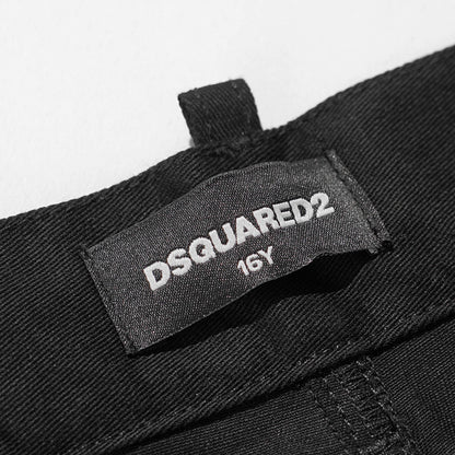 【SUMMER FINAL SALE】 DSQUARED2 KIDS キッズ カーゴショートパンツ D2P945U DQ3209 D0AGK ブラック DQ900