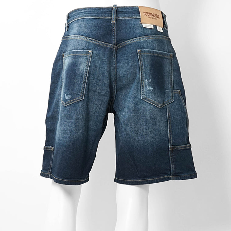 【SUMMER FINAL SALE】 DSQUARED2 KIDS キッズ デニムショートパンツ D2P948U DQ3212 D0AFS インディゴウォッシュ DQ01