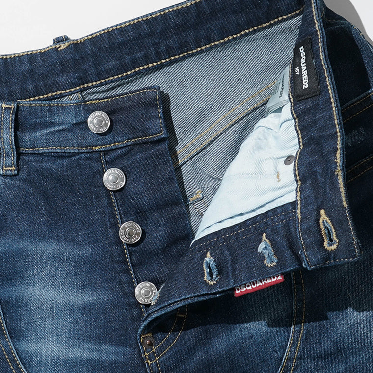 【SUMMER FINAL SALE】 DSQUARED2 KIDS キッズ デニムショートパンツ D2P948U DQ3212 D0AFS インディゴウォッシュ DQ01
