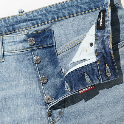 【SUMMER FINAL SALE】 DSQUARED2 KIDS キッズ デニムショートパンツ D2P949M DQ3213 D0AF3 ウォッシュライトブルー DQ01