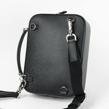 dunhill メンズ ショルダーバッグ CADOGAN TOP HANDLE MESSENGER BAG DU21R3823CA BLACK ブラック 001