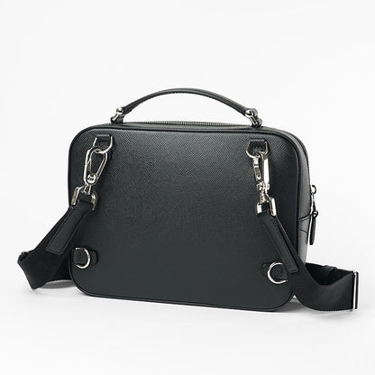 dunhill メンズ ショルダーバッグ CADOGAN TOP HANDLE MESSENGER BAG DU21R3823CA BLACK ブラック 001