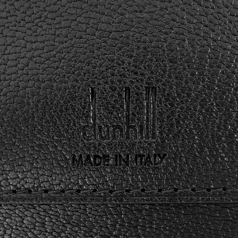 dunhill メンズ 2つ折り財布 デューク ファインレザー 9CC & コインパース ビルフォールド ウォレット DU23R2489GS BLACK ブラック 001