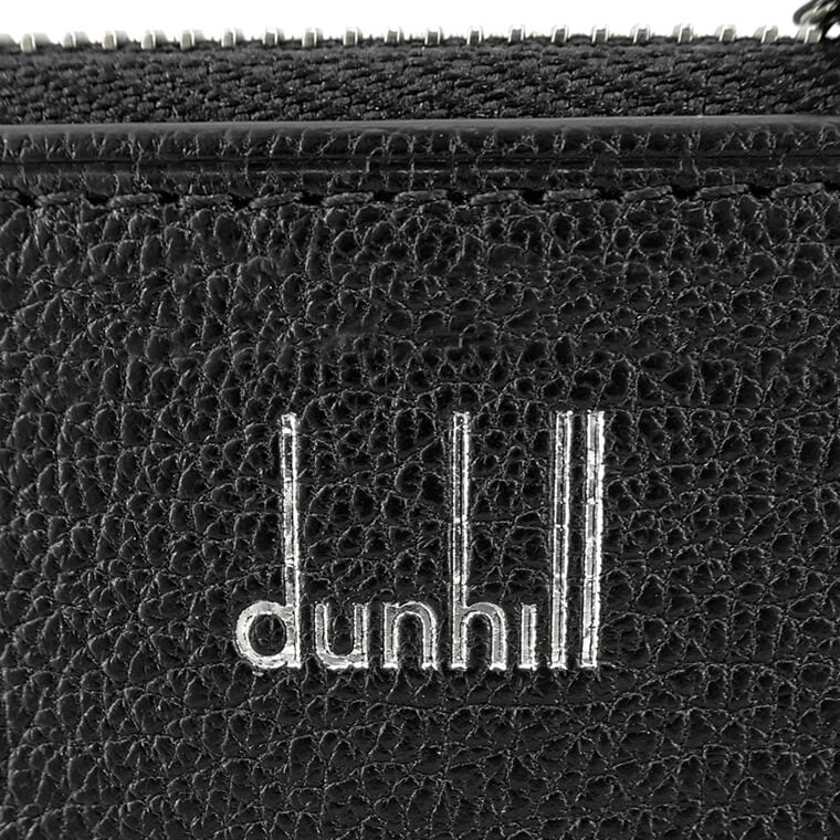 dunhill メンズ 2つ折り財布 デューク ファインレザー 9CC & コインパース ビルフォールド ウォレット DU23R2489GS BLACK ブラック 001