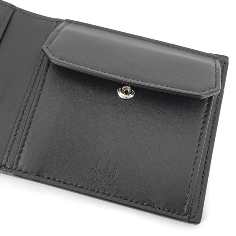 dunhill メンズ 2つ折り財布 CONTOUR 4CC & COIN PURSE BILLFOLD WALLET DU24R2320PX BLACK ブラック 001