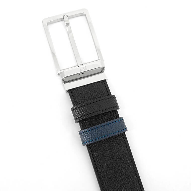 dunhill メンズ ベルト DU24R4T19AA ブラック ネイビー 001