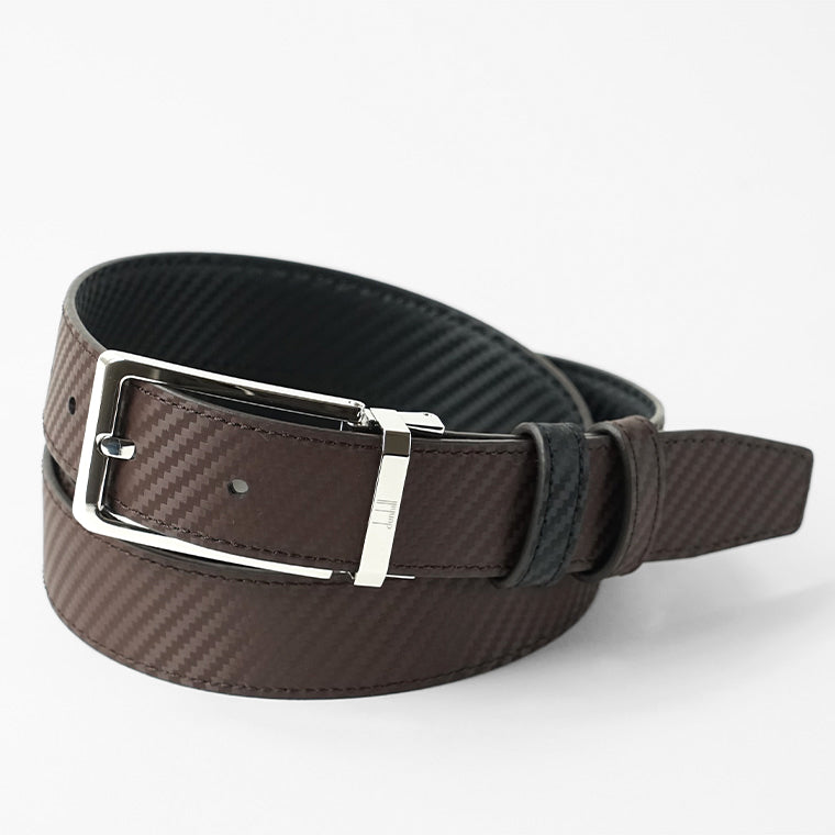 dunhill メンズ ベルト DU24R4T21RR ブラック ブラウン 001