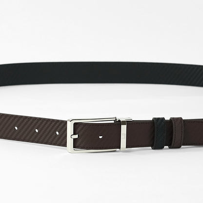 dunhill メンズ ベルト DU24R4T21RR ブラック ブラウン 001