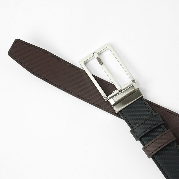 dunhill メンズ ベルト DU24R4T21RR ブラック ブラウン 001