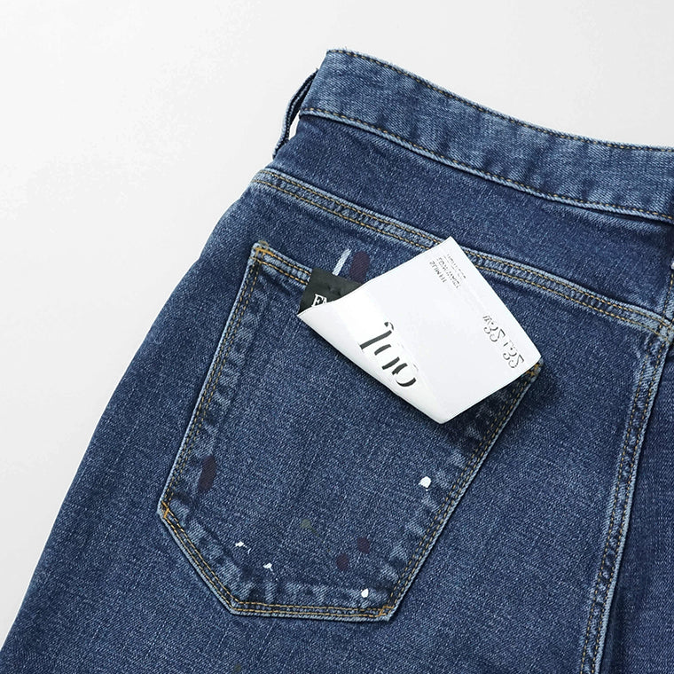 【SUMMER FINAL SALE】 EMPORIO ARMANI メンズ ジーンズ EM000121 AF13252 MIX OF COLOURS ON BLUE DENIM ウォッシュブルー FB041