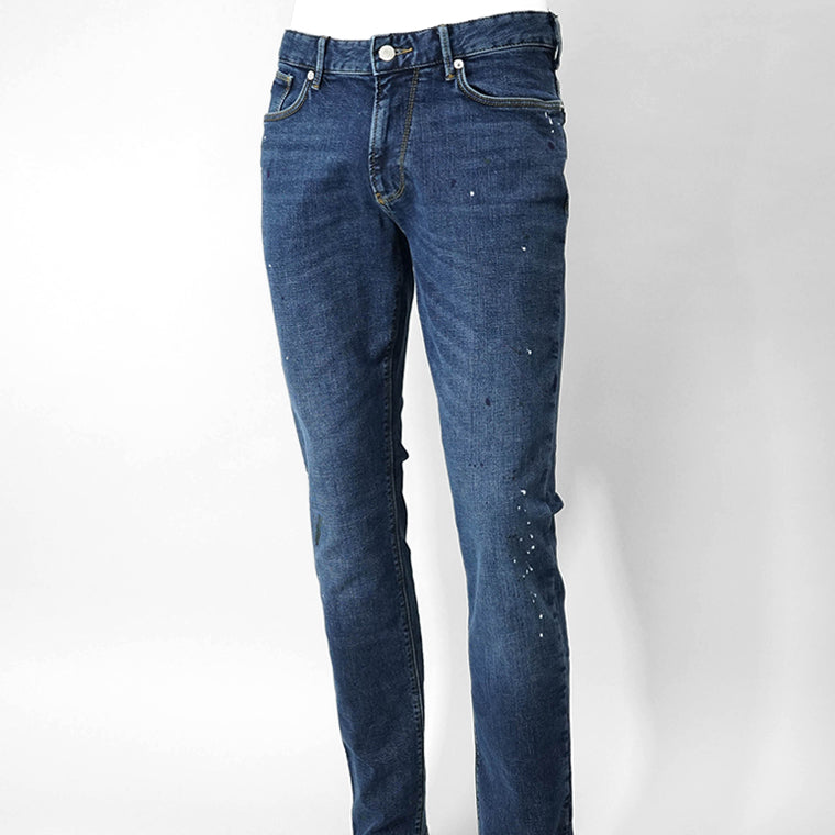 【SUMMER FINAL SALE】 EMPORIO ARMANI メンズ ジーンズ EM000121 AF13252 MIX OF COLOURS ON BLUE DENIM ウォッシュブルー FB041