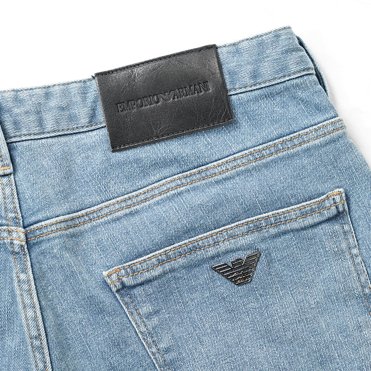 【SUMMER FINAL SALE】 EMPORIO ARMANI メンズ ジーンズ EM000121 AF22800 LIGHT BLUE DENIM ウォッシュライトブルー MB003