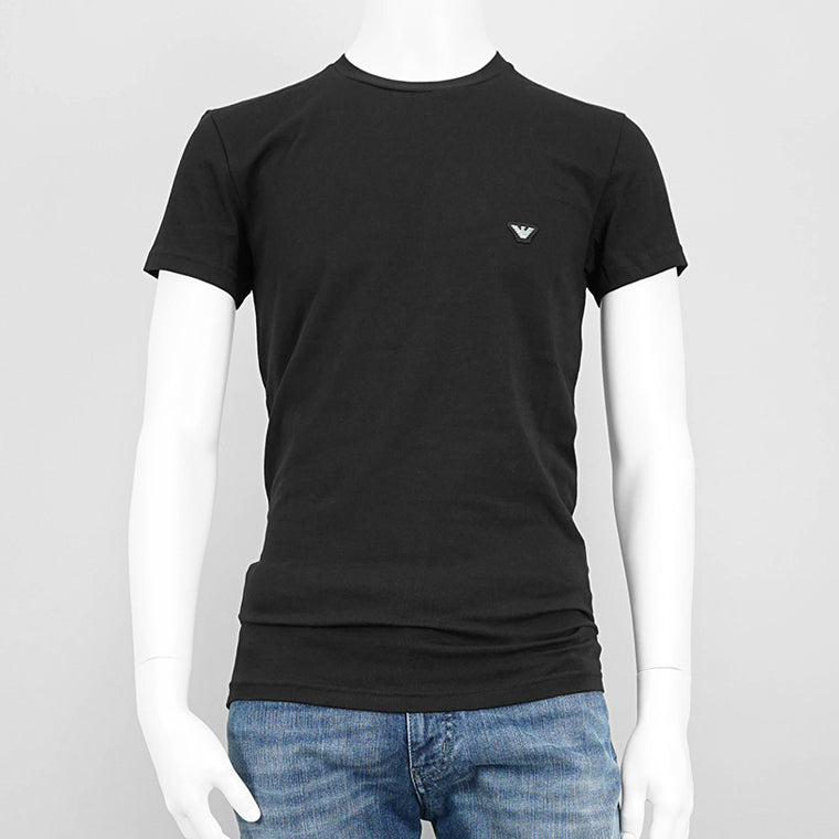 【SUMMER FINAL SALE】 EMPORIO ARMANI UNDERWEAR ライン メンズ Tシャツ EM000375 AF10771 BLACK ブラック UC001