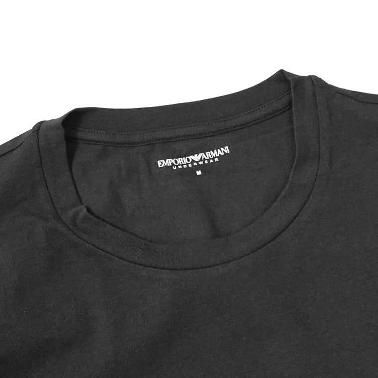 【SUMMER FINAL SALE】 EMPORIO ARMANI UNDERWEAR ライン メンズ Tシャツ EM000375 AF10771 BLACK ブラック UC001
