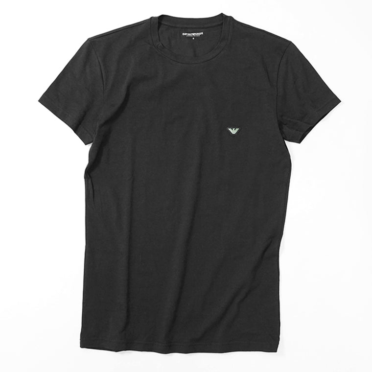 【SUMMER FINAL SALE】 EMPORIO ARMANI UNDERWEAR ライン メンズ Tシャツ EM000375 AF10771 BLACK ブラック UC001