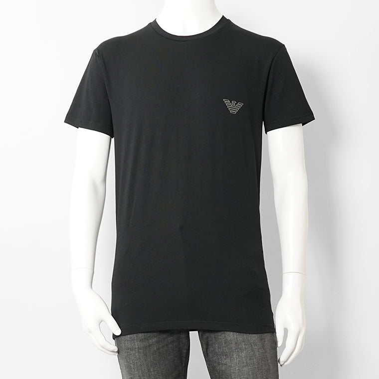 【SUMMER FINAL SALE】 EMPORIO ARMANI UNDERWEAR ライン メンズ Tシャツ EM000375 AF18890 BLACK ブラック UC001