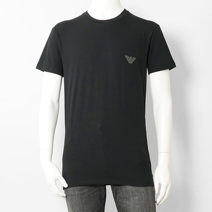 【SUMMER FINAL SALE】 EMPORIO ARMANI UNDERWEAR ライン メンズ Tシャツ EM000375 AF18890 BLACK ブラック UC001