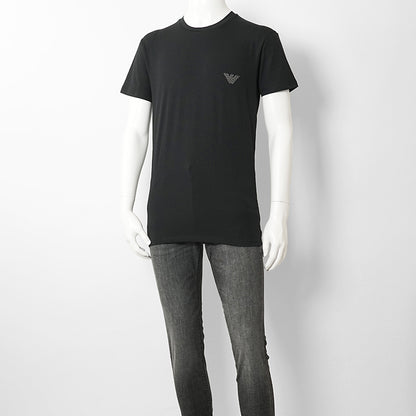 【SUMMER FINAL SALE】 EMPORIO ARMANI UNDERWEAR ライン メンズ Tシャツ EM000375 AF18890 BLACK ブラック UC001