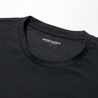 【SUMMER FINAL SALE】 EMPORIO ARMANI UNDERWEAR ライン メンズ Tシャツ EM000375 AF18890 BLACK ブラック UC001