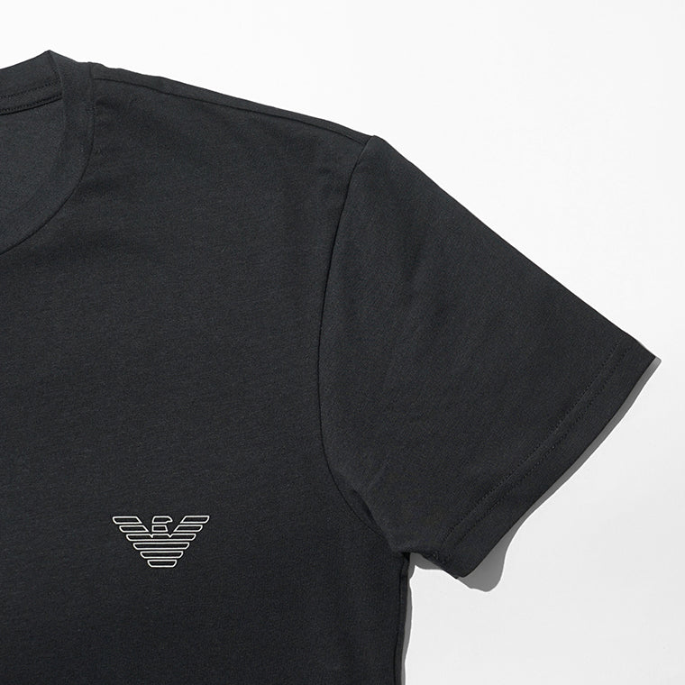 【SUMMER FINAL SALE】 EMPORIO ARMANI UNDERWEAR ライン メンズ Tシャツ EM000375 AF18890 BLACK ブラック UC001