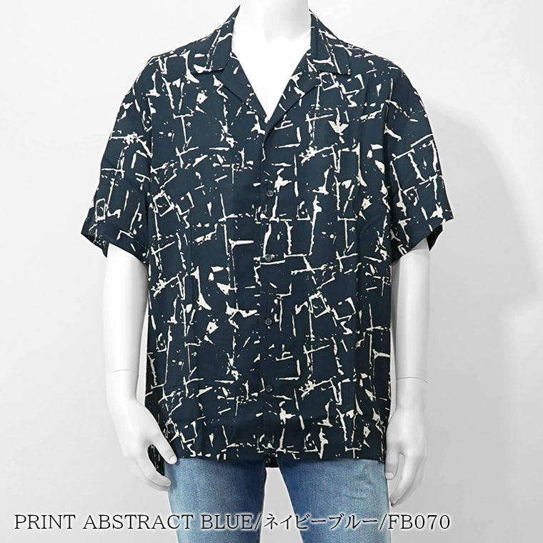 【SUMMER FINAL SALE】 EMPORIO ARMANI SWIMWEAR ライン メンズ 半袖シャツ EM000593 AF12351 2カラー